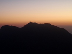 puesta de sol detras del Puig Major